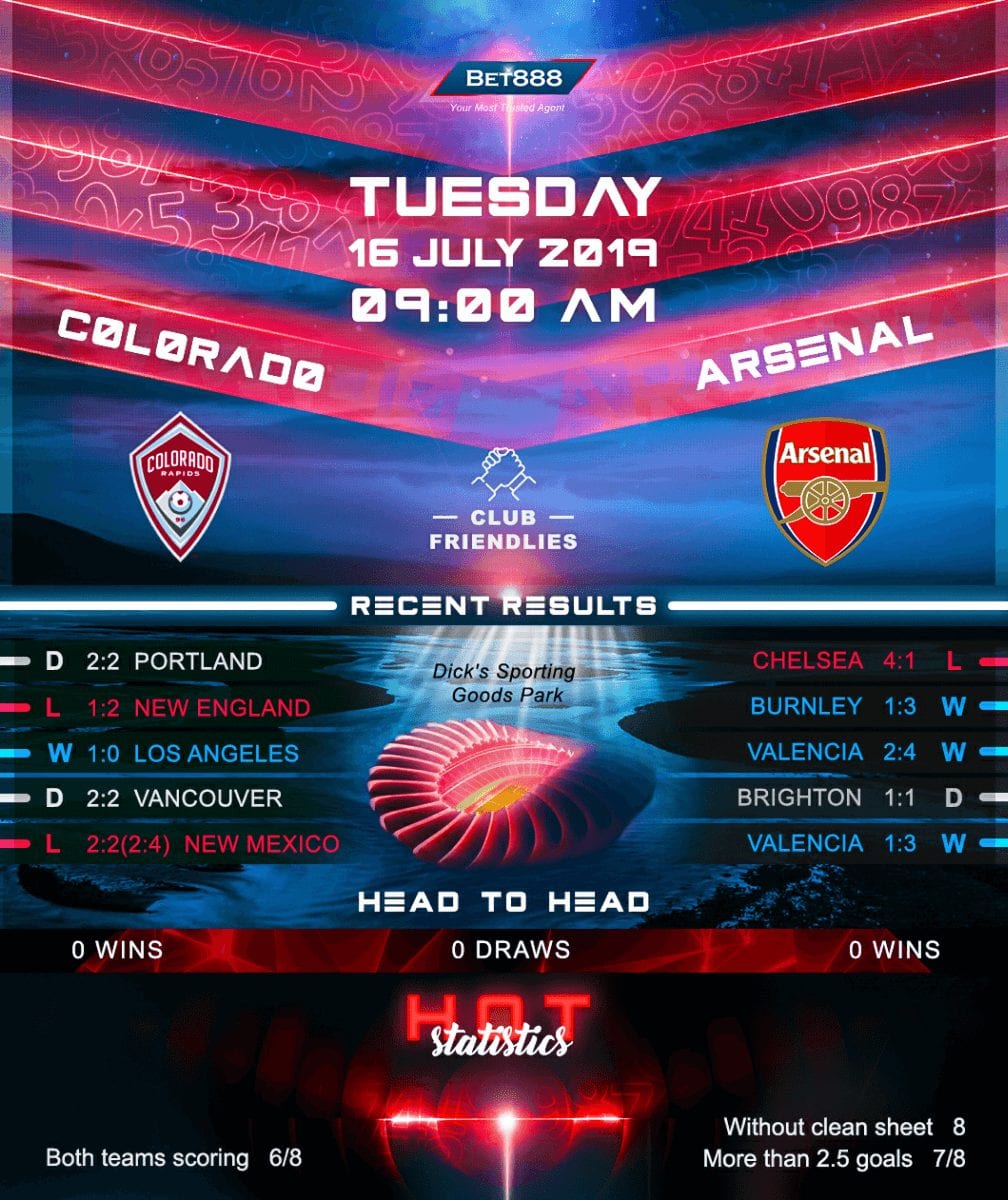Colorado Rapids vs Arsenal﻿ 16/07/19