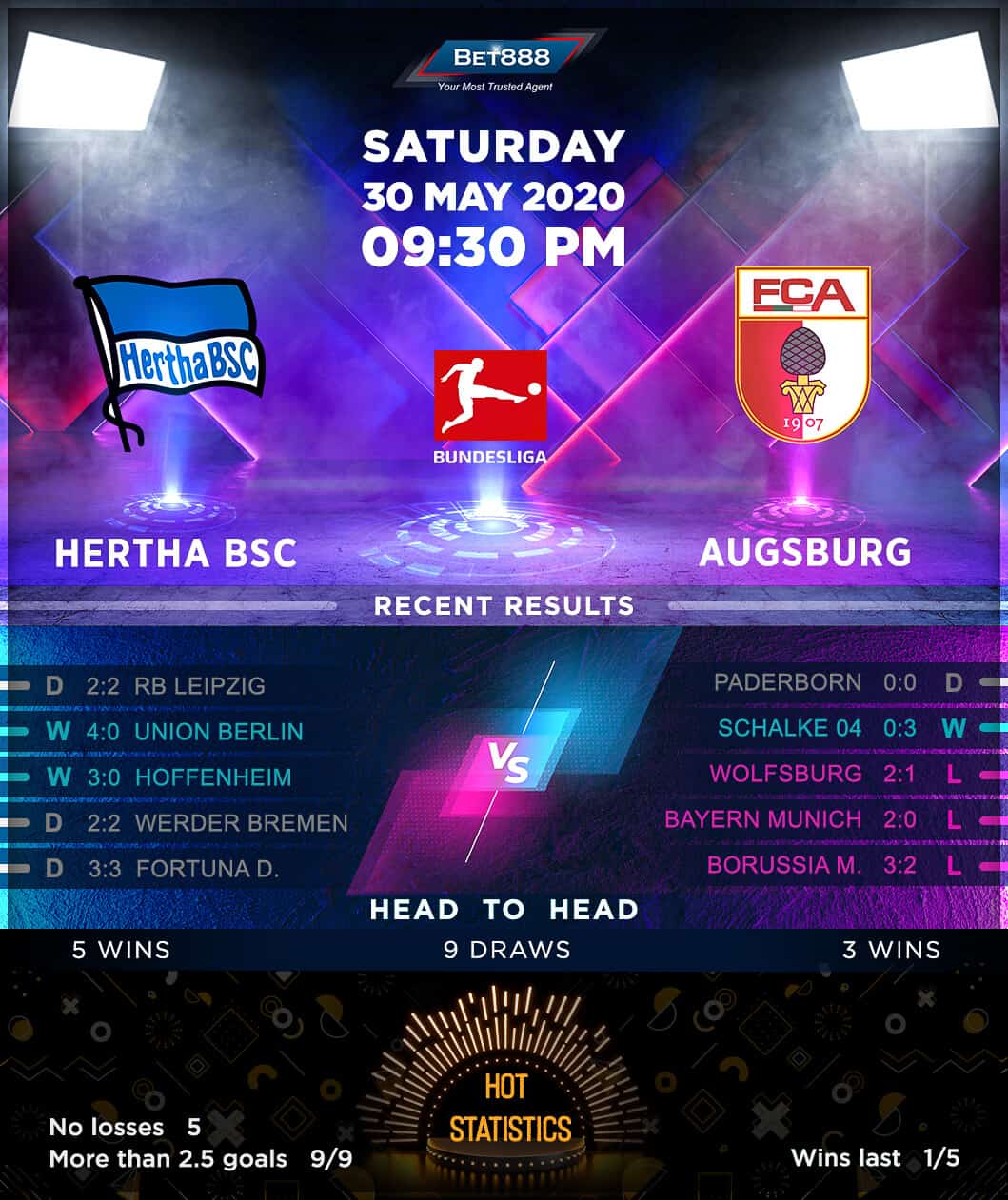 Hertha BSC vs Augsburg﻿ 30/05/20