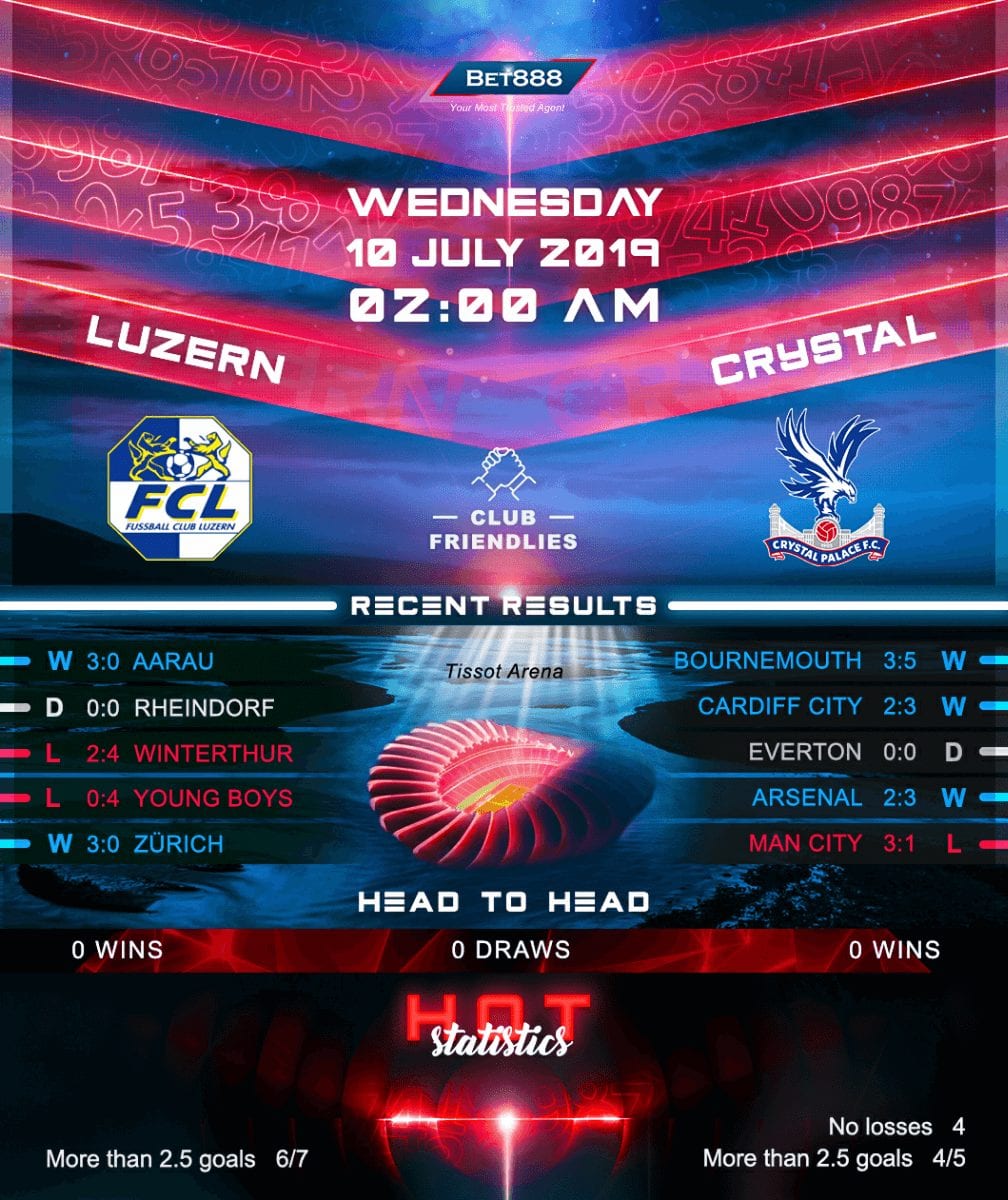 Luzern vs Crystal Palace﻿ 10/07/19