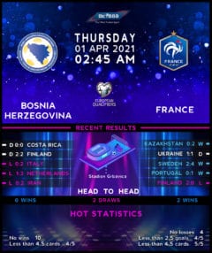 Bosnia & Herzegovina vs  France