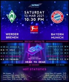 Werder Bremen vs  Bayern Munich
